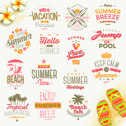 Travel summer holiday labels set vector 01 travel summer labels label holiday   