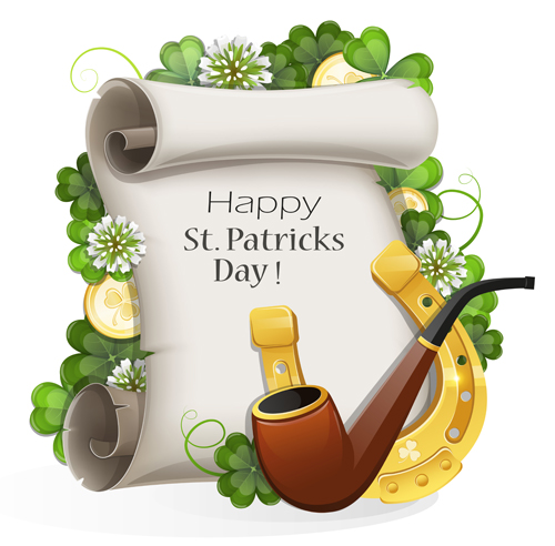 Happy st.patrick day background vectors 08 st.patrick day happy   