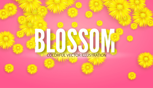 Yellow flowers blosson background vector 05 yellow flowers blosson background   