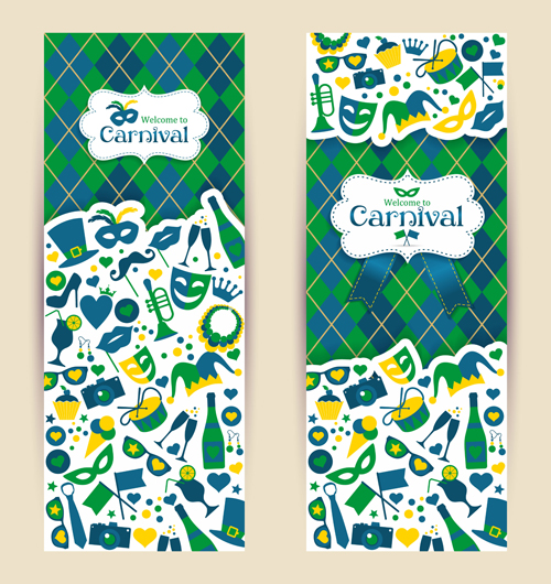 Brazil carnival vertical banner design vector vertical carnival Brazil banner   