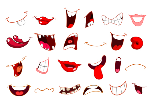 cartoon mouths funny vector mouths funny cartoon   
