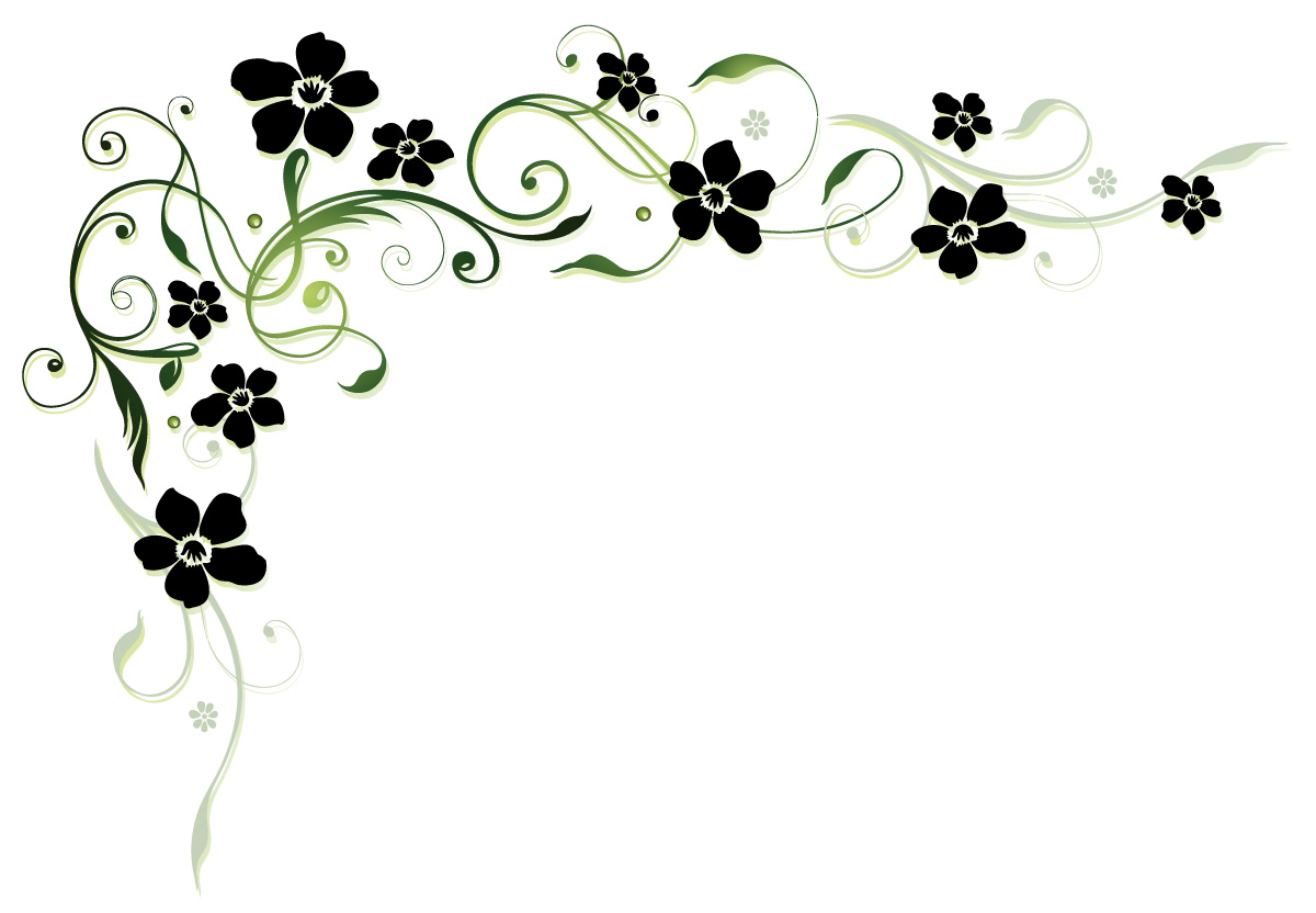 Black flower with floral decor vector flower floral decor black   