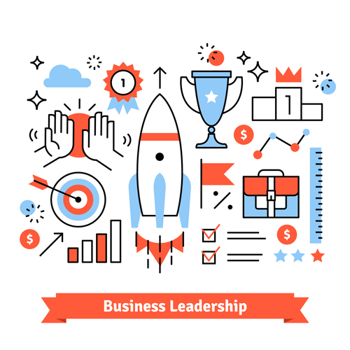 Business leadership vector template leadership business   