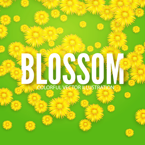 Yellow flowers blosson background vector 11 yellow flowers blosson background   