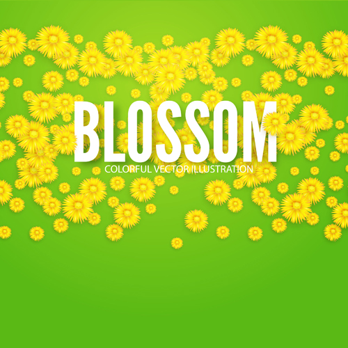 Yellow flowers blosson background vector 10 yellow flowers blosson background   