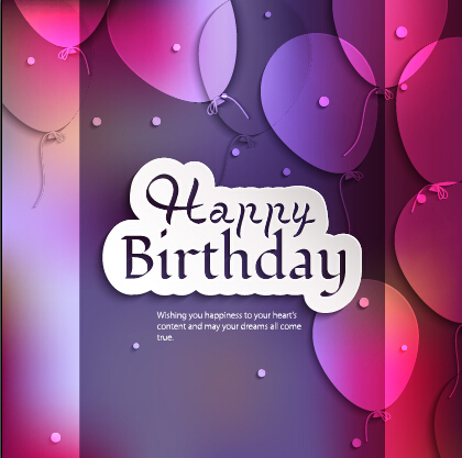 Balloons and confetti happy birthday card vector 02 happy birthday birthday balloons balloon   