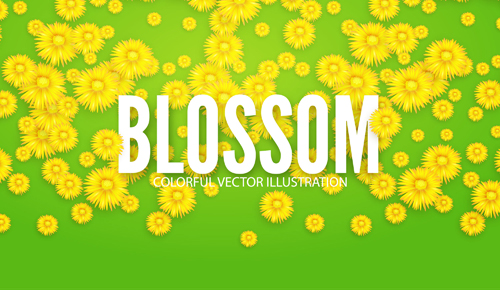 Yellow flowers blosson background vector 09 yellow flowers blosson background   