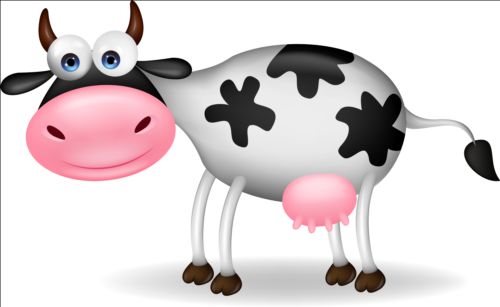 Funny cartoon cow vector material funny cow cartoon   