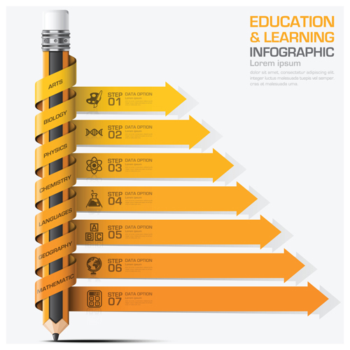 Learning with education infographic vector graphic 14 learning infographic education   