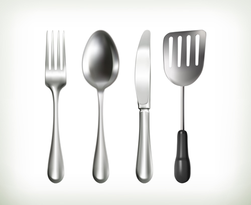 Flatware shiny vector set shiny Flatware   