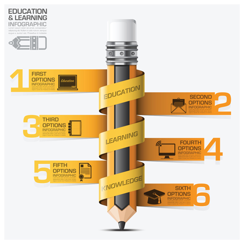 Learning with education infographic vector graphic 09 learning infographic education   