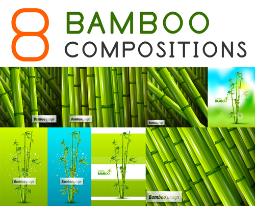 Shiny spring bamboo vector background material 04 Vector background material spring shiny bamboo background material background   