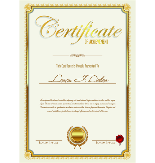 Vector template certificates design graphics 02 vector template template certificates certificate   
