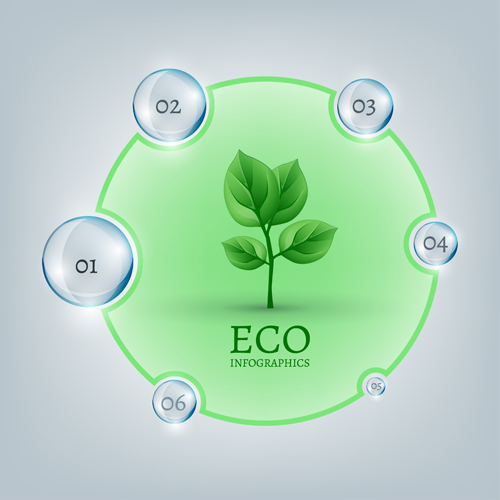 Eco infographics elements vectors graphics 16 infographics graphics elements eco   