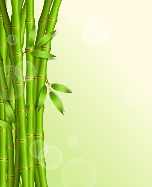 Shiny spring bamboo vector background material 02 Vector background material spring shiny bamboo background material background   