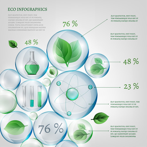 Eco infographics elements vectors graphics 15 infographics graphics elements eco   