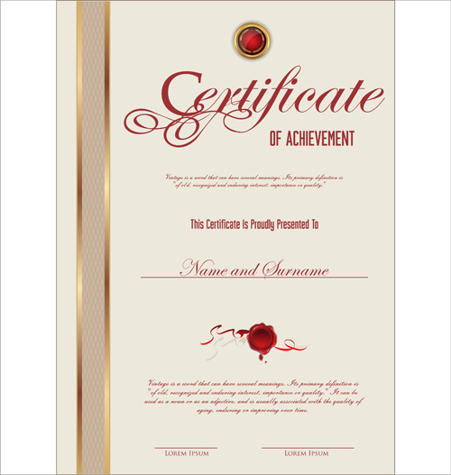 Vector template certificates design graphics 08 vector template template certificates certificate   