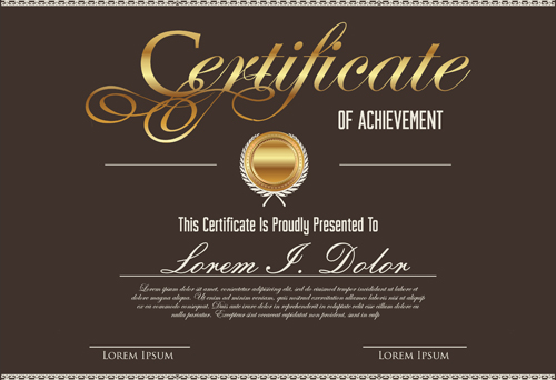 Vector template certificates design graphics 07 vector template template certificates certificate   