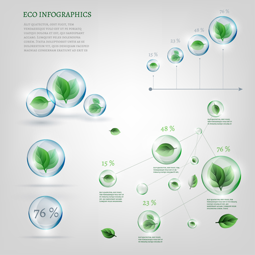 Eco infographics elements vectors graphics 22 infographics graphics elements eco   