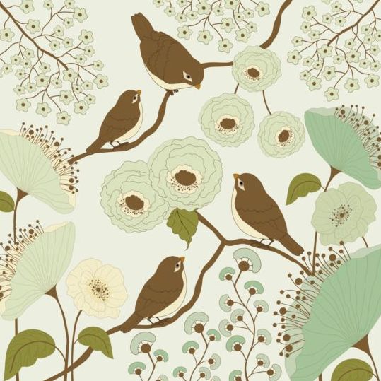Pattern with birds vectors 01 pattern birds   