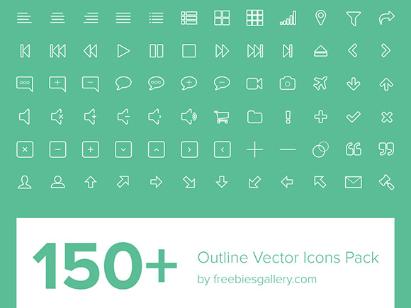 150 Kind creative outline icons vector pack pack kind icons icon creative   