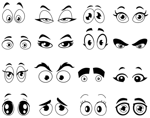 Cartoon eyes silhouetter vector silhouetter eyes cartoon   
