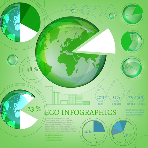 Eco infographics elements vectors graphics 07 infographics graphics elements eco   