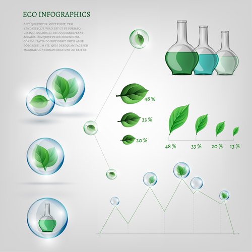 Eco infographics elements vectors graphics 05 infographics graphics elements eco   