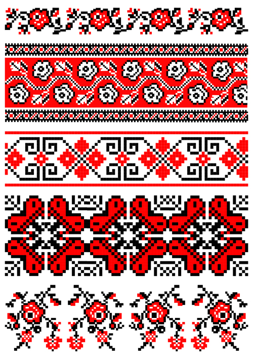 Ethnic embroider seamless pattern vector 03 seamless pattern ethnic embroider   