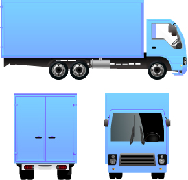 Blue cargo delivery van vectors van delivery cargo blue   