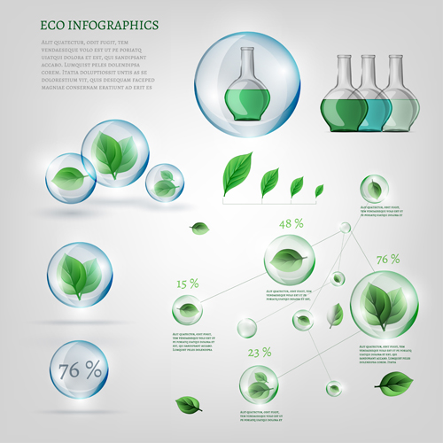 Eco infographics elements vectors graphics 03 infographics graphics elements eco   