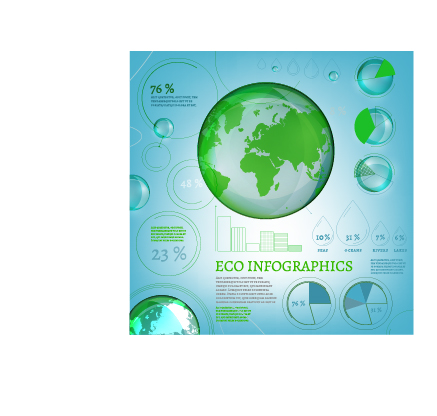 Eco infographics elements vectors graphics 02 infographics graphics elements eco   