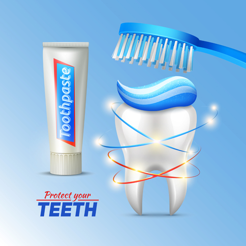 Toothpaste and toothbrush poster vector design 03 toothpaste toothbrush poster design   