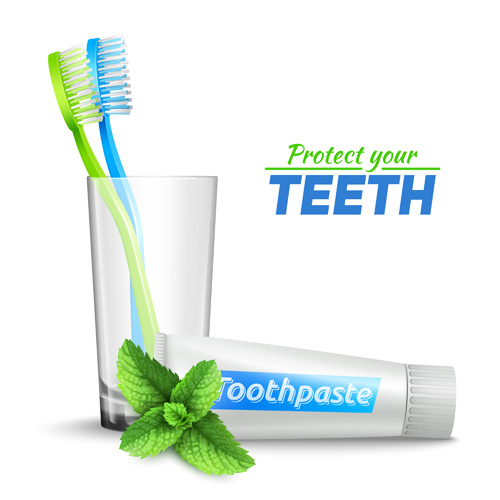 Toothpaste and toothbrush poster vector design 02 toothpaste toothbrush poster design   