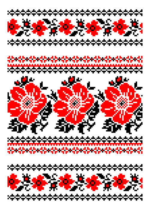 Ethnic embroider seamless pattern vector 01 seamless pattern ethnic embroider   