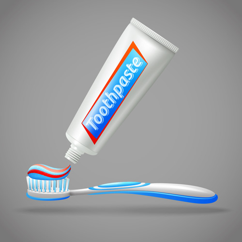 Toothpaste and toothbrush poster vector design 01 toothpaste toothbrush poster design   