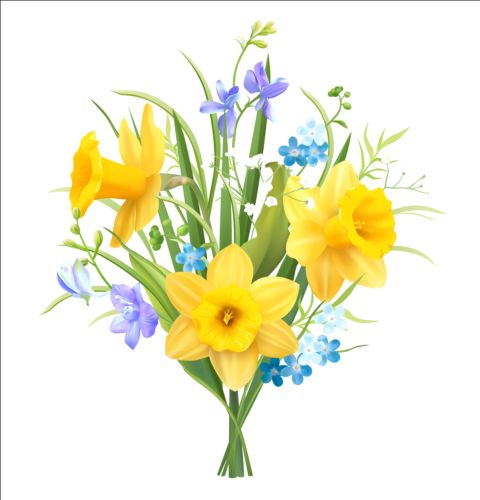 Blue with yellow flower beautiful vector yellow flower beautiful   