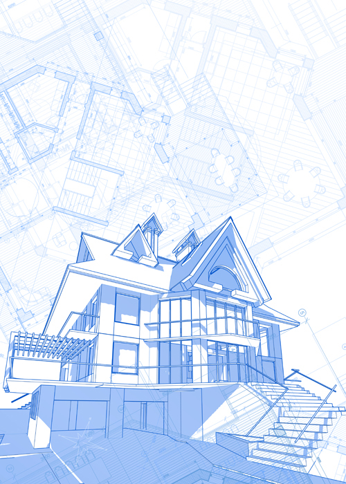House architecture blueprint vector set 07 house blueprint architecture   