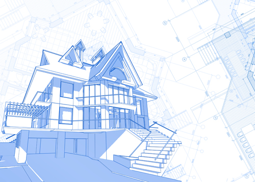 House architecture blueprint vector set 02 house blueprint architecture   