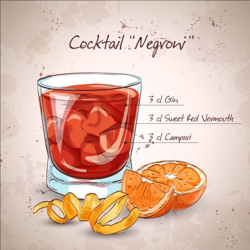 Hand drawn cocktail design vectors set 02 hand drawn cocktail   