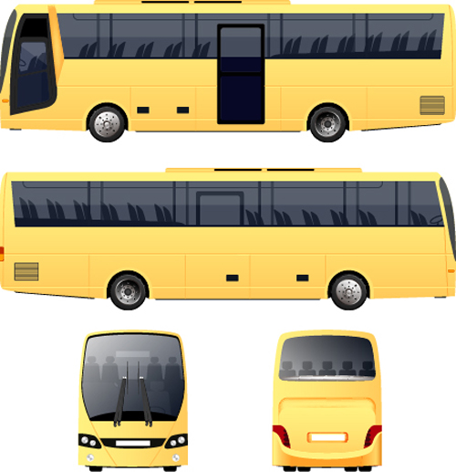 Yellow bus vector material yellow material bus   