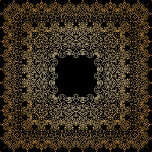 Golden decor frame seamless vector 01 seamless golden frame decor   