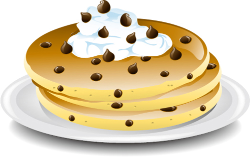 Pancake chocolate chip vector graphics Pancake graphics chocolate chip   