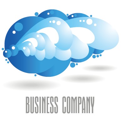 Creative blue style business logos vector set 04 style logos logo creative business blue   