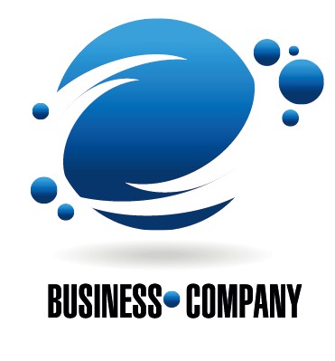 Creative blue style business logos vector set 12 style logos logo creative business blue   