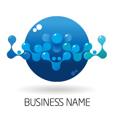Creative blue style business logos vector set 10 style logos logo creative business blue   