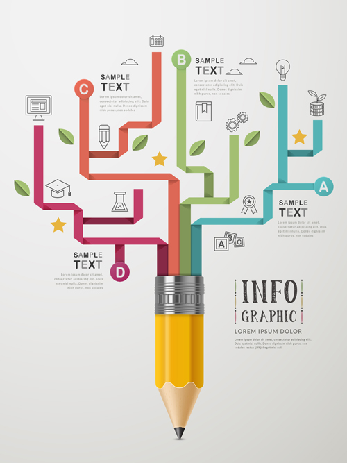 Education infographic template vector grapihcs 07 templateg rapihcs infographic education   