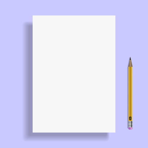 A4 mockup with pencil vector pencil mockup   