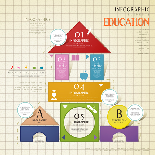 Education infographic template vector grapihcs 05 templateg rapihcs infographic education   