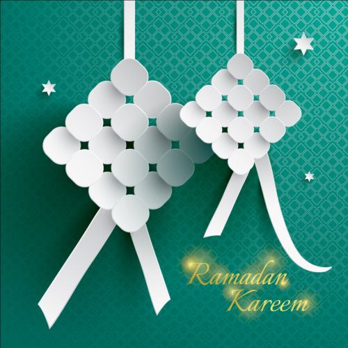 Ramadan ketupat paper decoration vector 01 ramadan paper ketupat decoration   